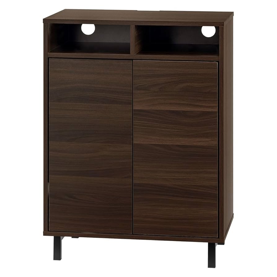 K 新品 リビングボード キャビネット 収納 北欧 サイドボード 本棚 書斎 キャビネット ルーバー スリム 60cm 縦格子 おしゃれ 木製 脚